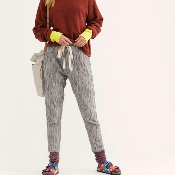 Free People Light at Sunrise Crop Pant in Blue size 4 - Picture 1 of 11